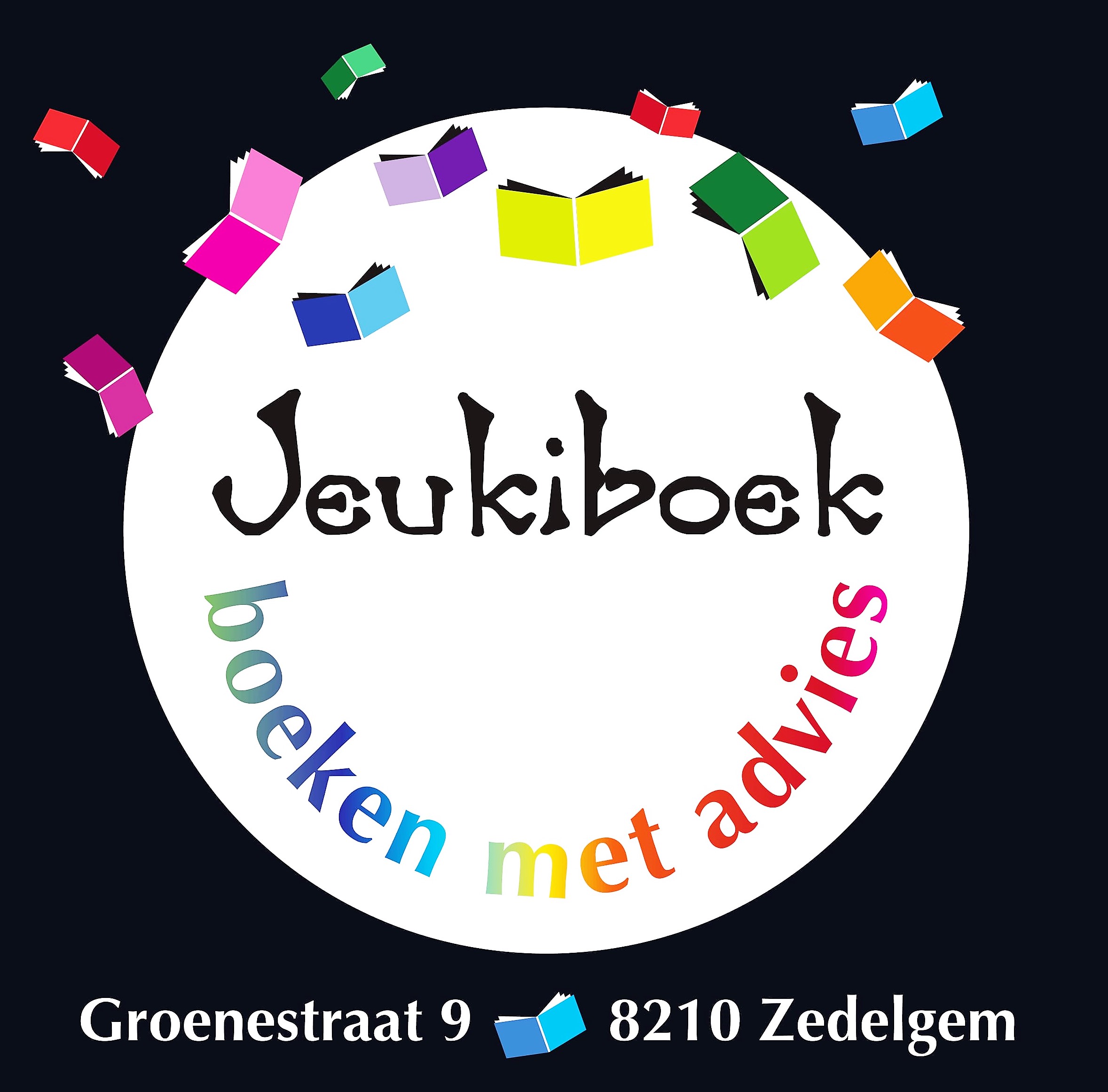 Logo Jeukiboek met adres foto